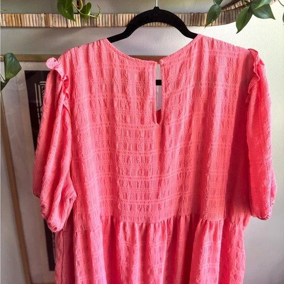 Rewind Dress Pink Ruffled 3/4 Sleeve - Picture 7 of 7